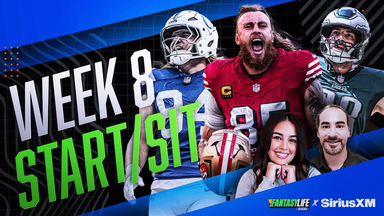 Week 8 Fantasy Football Start/Sit Advice and Our Tight End Day Parlay!