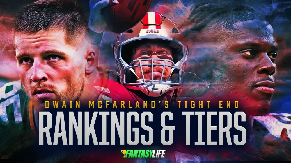 Tight End Rankings and Tiers For Fantasy Football 2025: Brock Bowers, George Kittle, and More