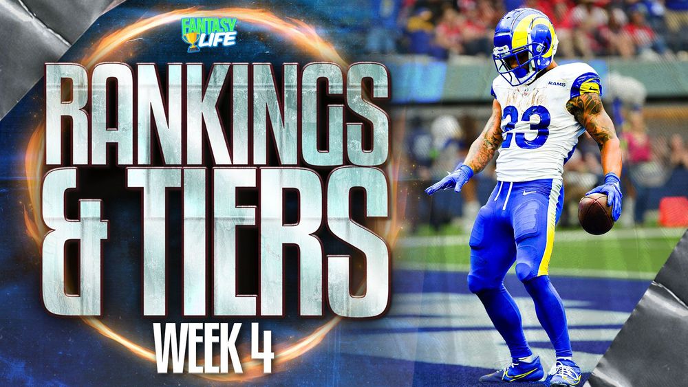 Week 4 Fantasy Football Rankings and Tiers. Kyren Williams' RB1 Workload.