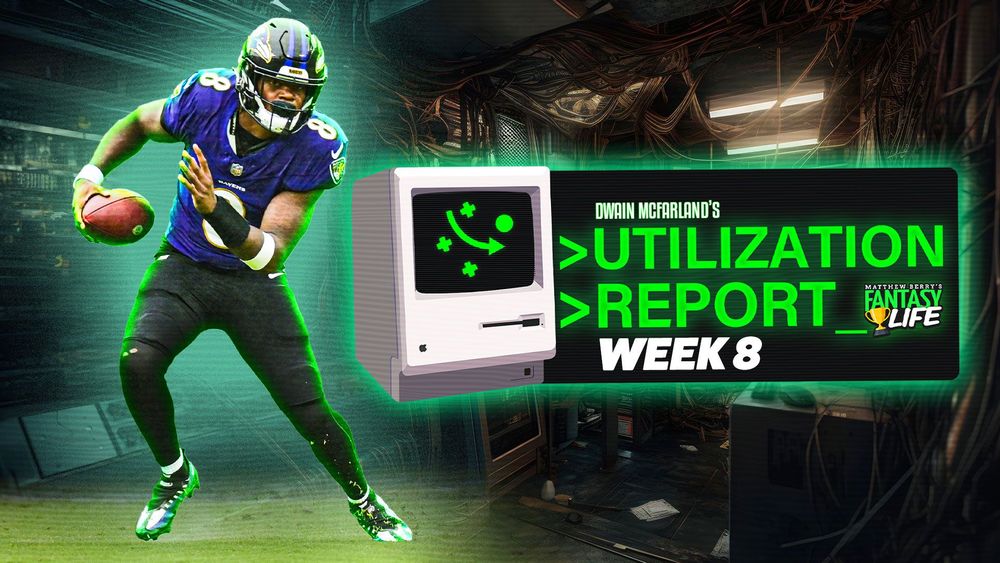 The Utilization Report. Everything You Need For Fantasy Football In Week 8.