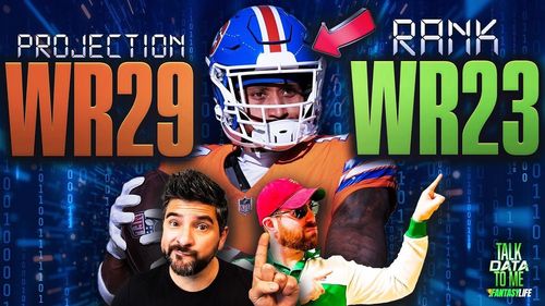 10 Biggest Rankings vs. Projections Discrepancies for Week 1 Fantasy | Talk Data to Me